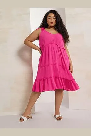 Yours Curve Tiered Throw On Dress