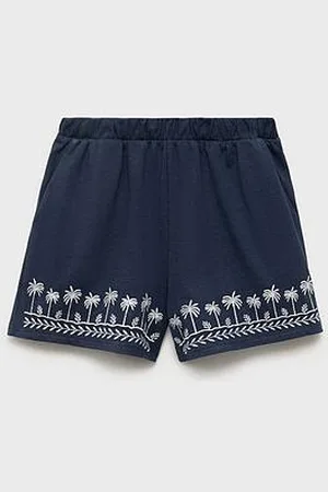 MANGO Girls Palm Tree Co-Ord Shorts