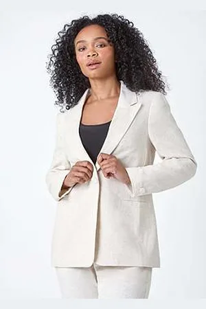Roman Petite Linen Blend Blazer