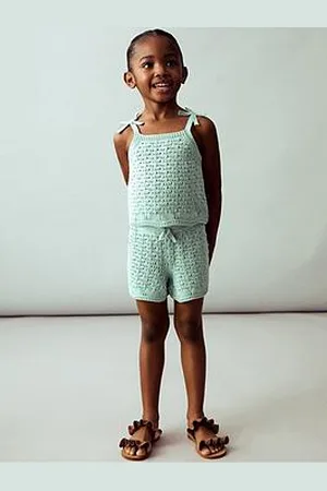 MANGO Younger Girls Knitted Gili Co-Ord Shorts