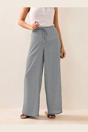 PixieGirl Petite Gingham Check Wide Leg Trouser