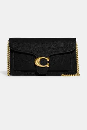 Coach Tabby Polished Pebble Chain Clutch Bag