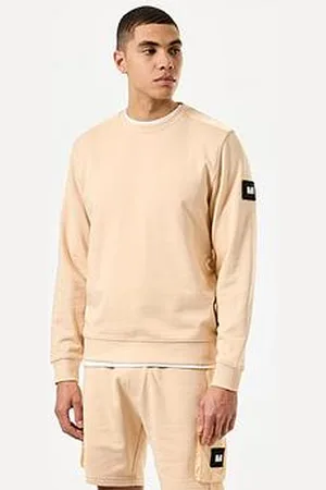 Weekend Offender F Bomb Classic Nylon Overlay Sweatshirt - Butter