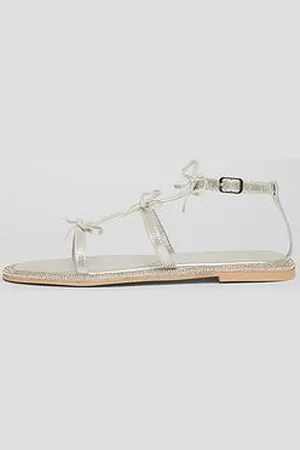 Quiz Diamante Flat Sandals