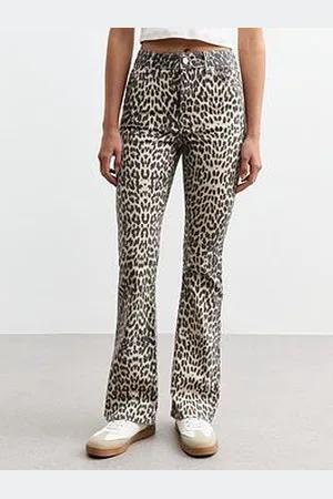 New Look Leopard Print Bootcut Jeans
