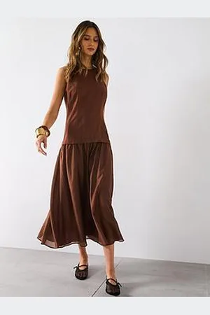 MANGO Longline Midi Dress