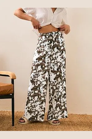 PixieGirl Petite Cow Wide Leg Trouser