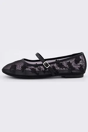 Very Mesh Ballet With Florals Embroidery