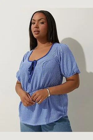 Yours Curve Check Tie Top