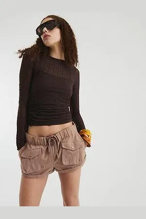 River Island Long Sleeve Zig Zag Mesh Top