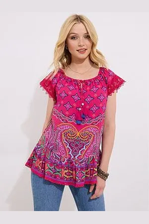 Joe Browns Carnival Vibes Crochet Trim Top