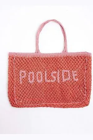 River Island Poolside Crochet Beachbag - Medium