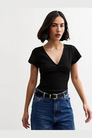 New Look Ruched Crinkled Top