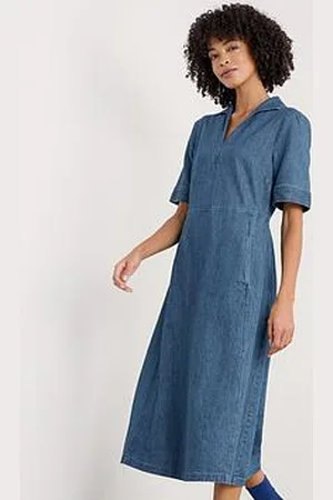 Seasalt Cornwall Fen Violet Denim Dress