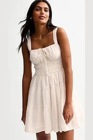 New Look Tie Detail Tiered Mini Dress