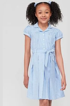Everyday Basic Girls 2 Pack Traditional Gingham School Summer Dress