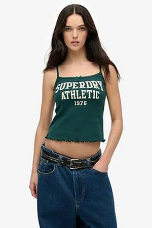 Superdry Athletic Essentials Graphic Pointelle Cami Top