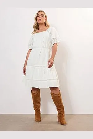 Yours Curve Western Slub Smock Dress