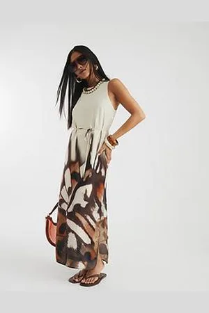 River Island Petite Racer Bias Cut Slip Dress