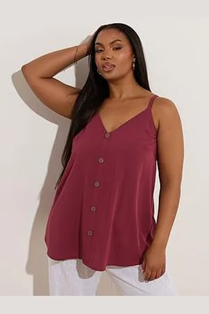 Yours Curve Button Woven Cami