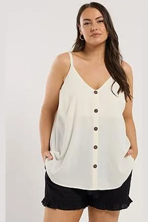 Yours Curve Button Woven Cami