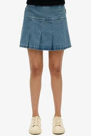 Superdry Pleated Patched Mini Skirt