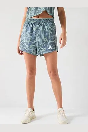 adidas Womens Train Essentials Printed Shorts - Green