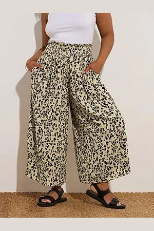 Yours Curve Shirred Crop Trouser