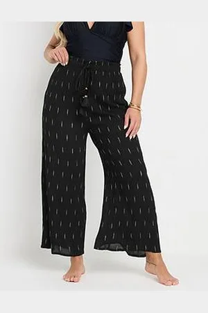 Yours Curve Wide Leg Beach Trouser
