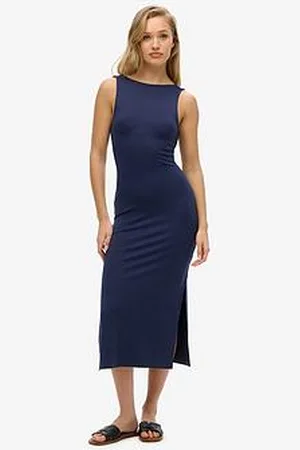 Superdry Jersey Twist Back Midi Dress