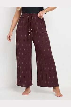 Yours Curve Wide Leg Beach Trouser