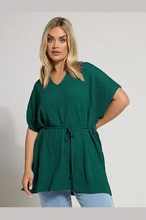 Yours Curve Grown On Sleeve Belted Tunic