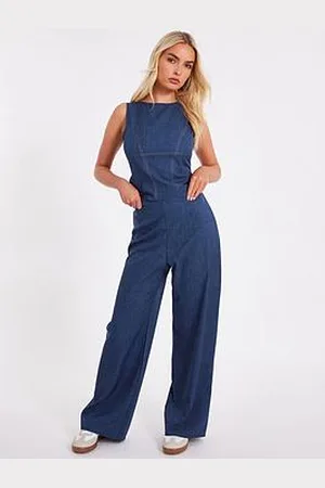 Quiz Blue Wide Leg Trousers