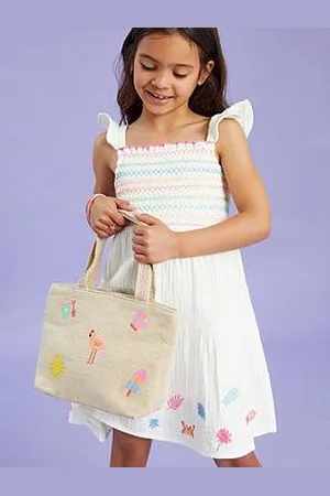 Accessorize Girls Embroidered Shopper Bag