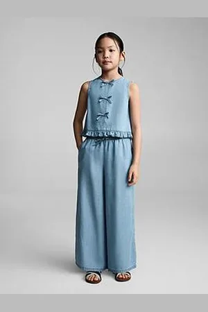 MANGO Girls Coco Chambray Co-Ord Blouse