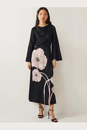 Monsoon Molly Floral Print Satin Dress