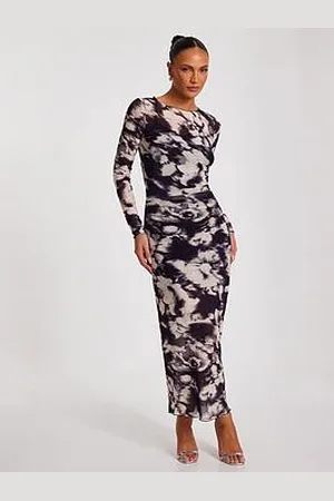 Quiz Marble Print Midaxi Dress