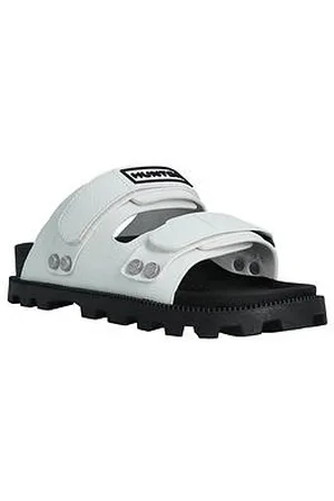 Hunter Vegan Synthetic Leather Sandals - White