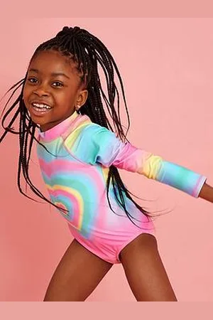 Accessorize Girls Heart Long Sleeve Swimsuit