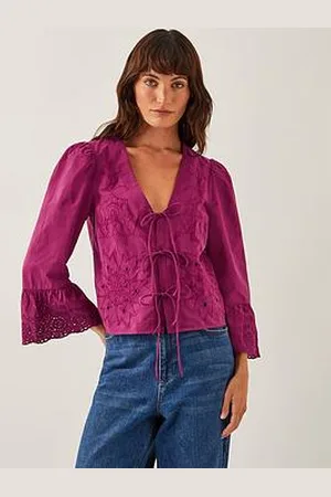 Monsoon Saoirse Broderie Tie Top