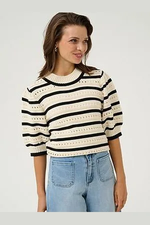 Kaffe Evelyn Half Sleeve Pullover - Neutral