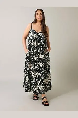Evans Linen Pleat Swing Dress