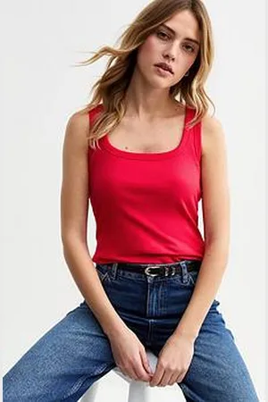 New Look Ribbed Square Neck Vest Top