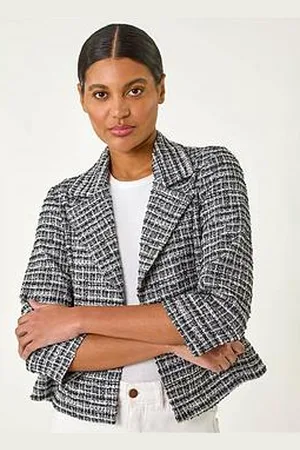 Roman Textured Check Blazer
