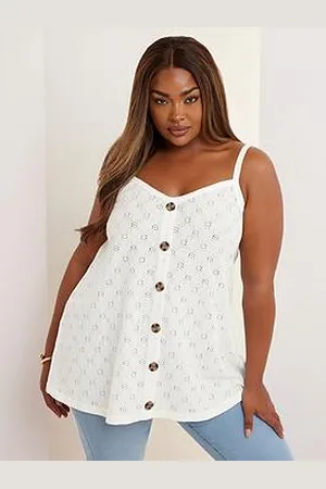 Yours Curve Anglaise Button Swing Vest