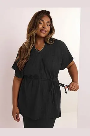 Yours Curve Grown On Sleeve Belted Tunic