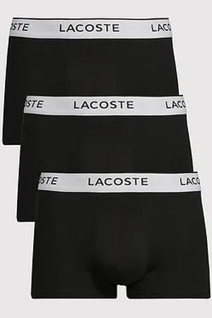Lacoste 3-Pack Stretch Cotton Logo Waist Trunks