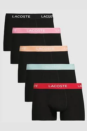 Lacoste 5-Pack Stretch Cotton Logo Waist Boxer Briefs