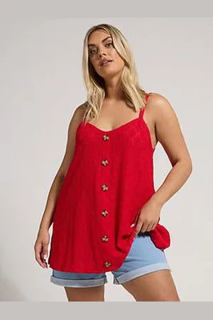 Yours Curve Anglaise Button Swing Vest