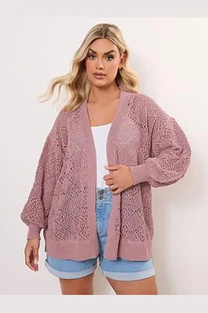 Yours Curve Diamond Stitch Balloon Cardigan